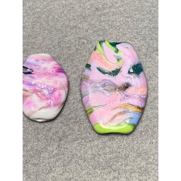 Handmade Colorful Swirled Lampwork Glass Beads - Picture 2 of 8